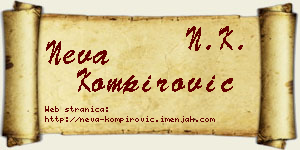 Neva Kompirović vizit kartica